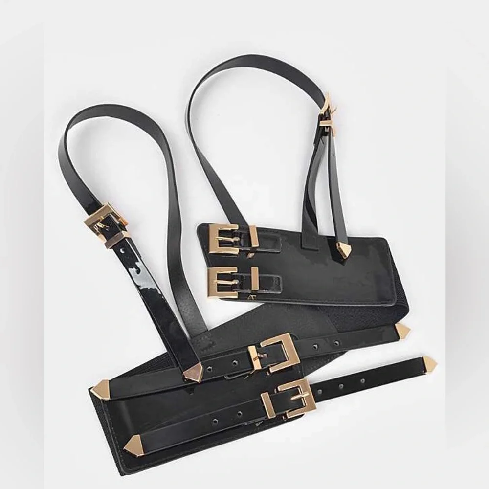 The Stallion Western Corset Harness Waist Statement Belt